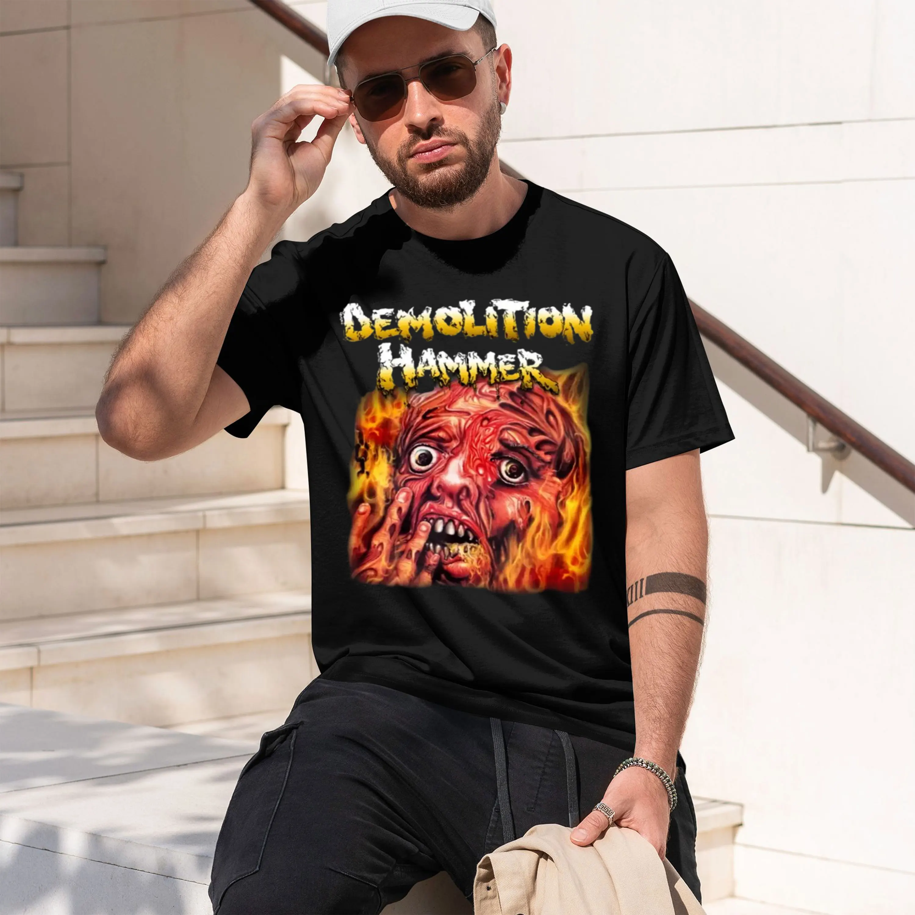 Tortured Existence by Demolition Hammer - Cl Old Sool Thrash T-Shirt heavyweights customize mens plain t shirts 2026 New Model S