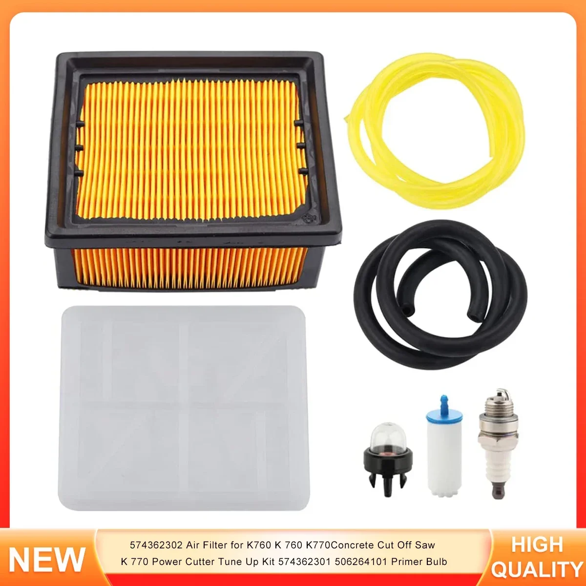 

574362302 Air Filter for K760 K 760 K770Concrete Cut Off Saw K 770 Power Cutter Tune Up Kit 574362301 506264101 Primer Bulb