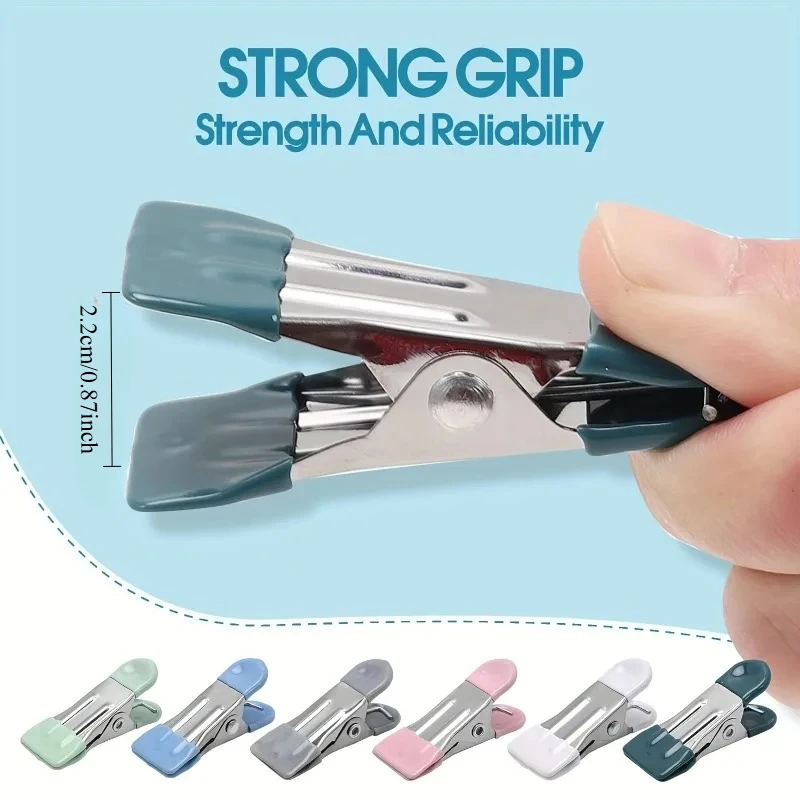 30Pc Sealing Clip with Rubber Grip, Multipurpose Chip Clips for Laundry, Photos, Food Bags - Assorted Colors