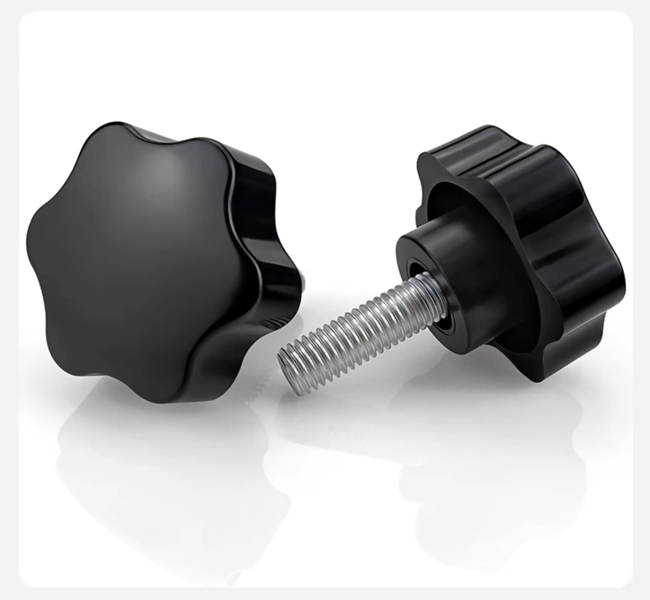 Head 25mm Bolts Size M4 M5 M6 Star Shaped Plum Bakelite Knob Hand Tighten Bolts Handle Clamping Screw Thread Nuts Knob
