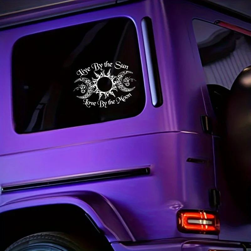 Witch Runes Stickers for Laptop Live By The Goddess Car Stickers for Laptop, BottleMotorcycle, Window Wall Cup, Auto Accessories