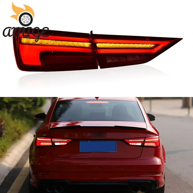 Car LED Reflector Bumper Lamp Taillights For Audi A3 Sedan 2013 2014 2015 2016 2017 - 2019 Backup lamps Brake Light Rear Lights