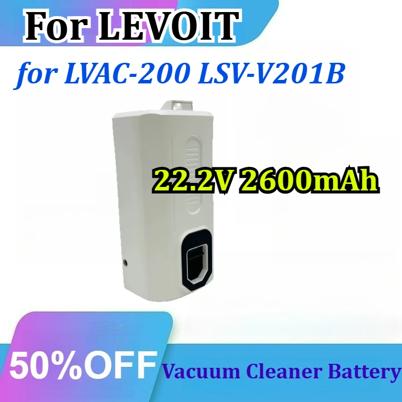 22.2V 2600mAh for LEVOIT LVAC-200 LSV-V201B Cordless Vacuum Cleaner Replacement Parts Rechargeable Battery
