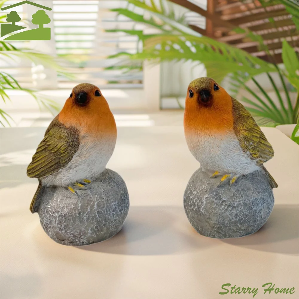 

Spring Summer Mini Bird Statue Lifelike Waterproof Lucky Bird Figurine Resin Crafts Animal Sculpture Crafts