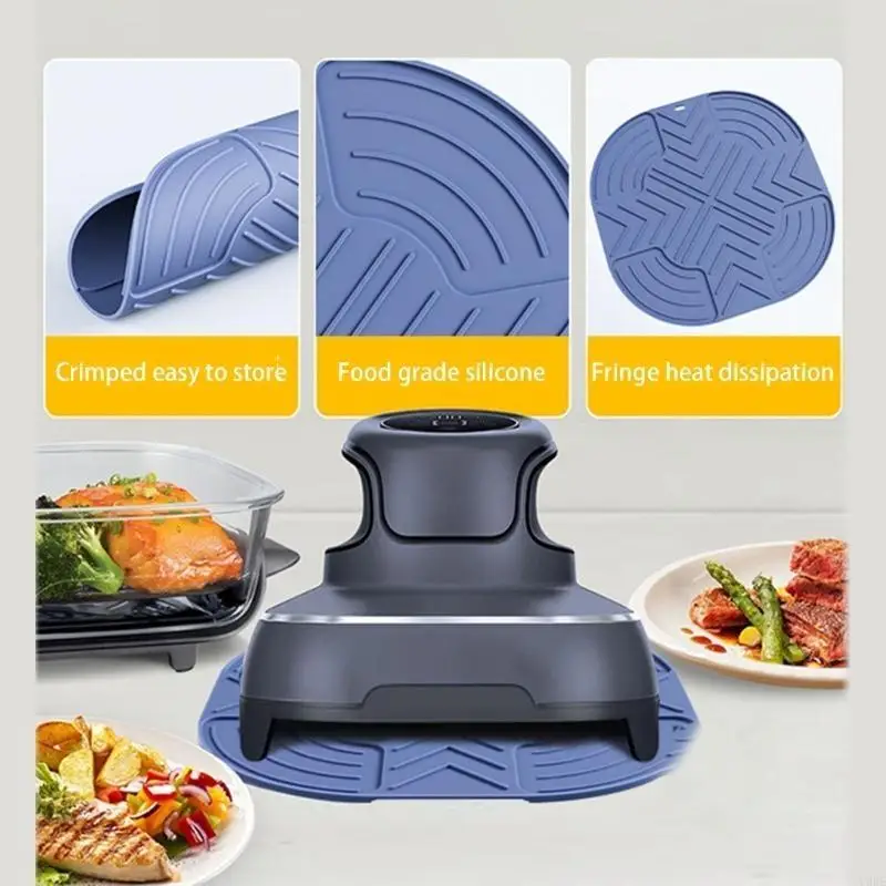 Keset Dapur Silikon Pelindung Permukaan Tahan Panas Pelindung Lantai Tahan Air Tekstur Silikon untuk Oven Penggorengan Udara