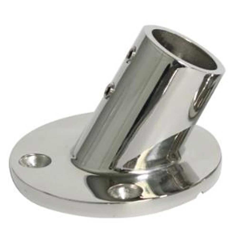 Marine Stainless Steel 60 Degree 22mm 7/8 Inch Tube Round Base Hand Rail Railing Fitting Rowing Yachts Accessories