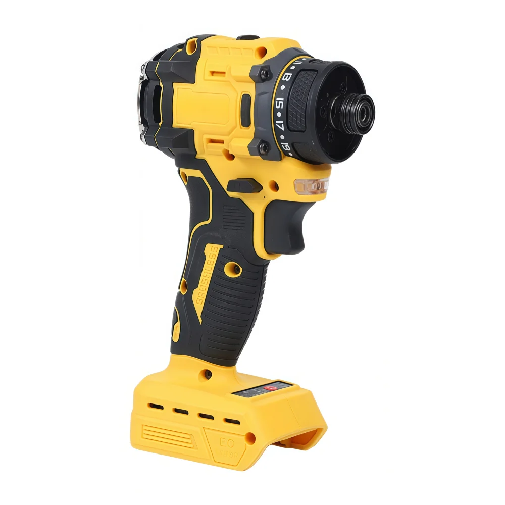 Portable 13mm Brushless Impact Drill Driver Compatible For DeWALT 20V Battery, Cordless Electric Screwdriver for Home Drilling