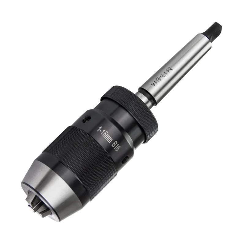 B16 1-16mm aço auto apertar mandril de broca sem chave + mandril MT2-B16 para broca de torno mk2