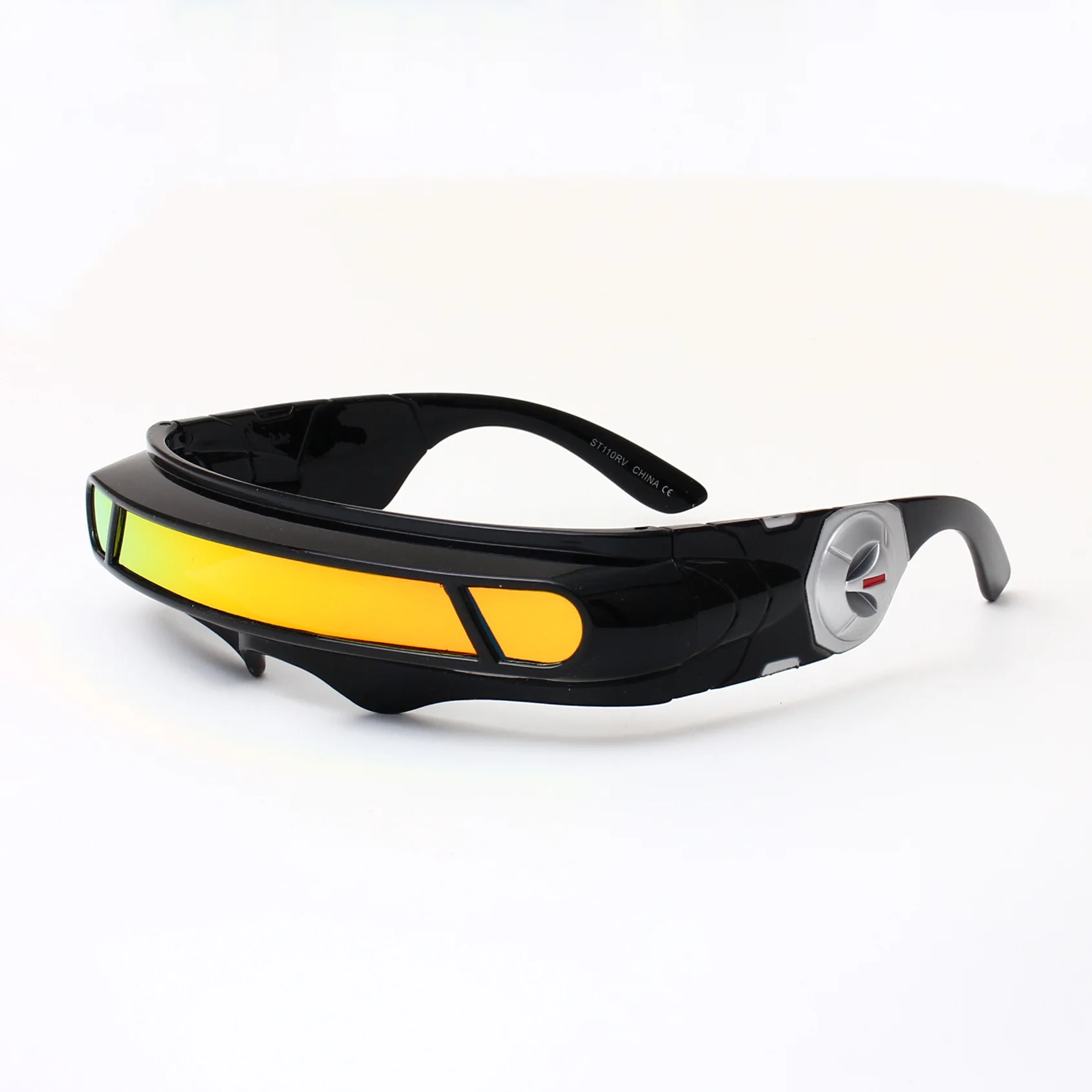 Lunettes de soleil de cosplay X-Men Cyclops, lunettes futuristes à visière intégrale, accessoire de costume pour fête d'Halloween, lunettes unisexes UV400