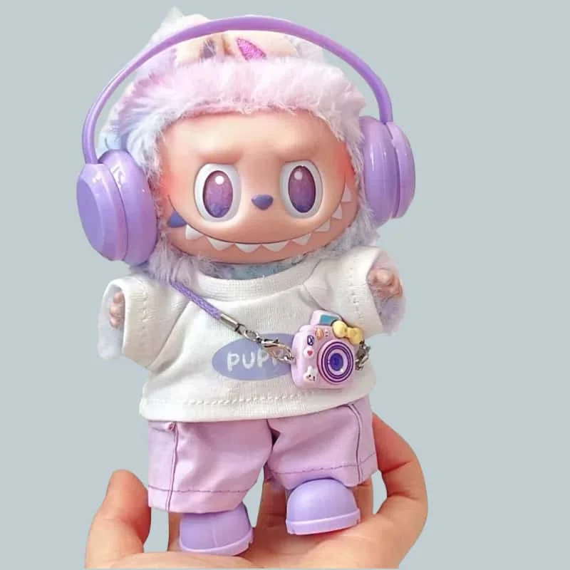 

New corduroy For Labubu Doll Clothing Set Hat 17cm Clothes Shoes Doll DIY Accessories Training Sitting Party Games Toys Gifts