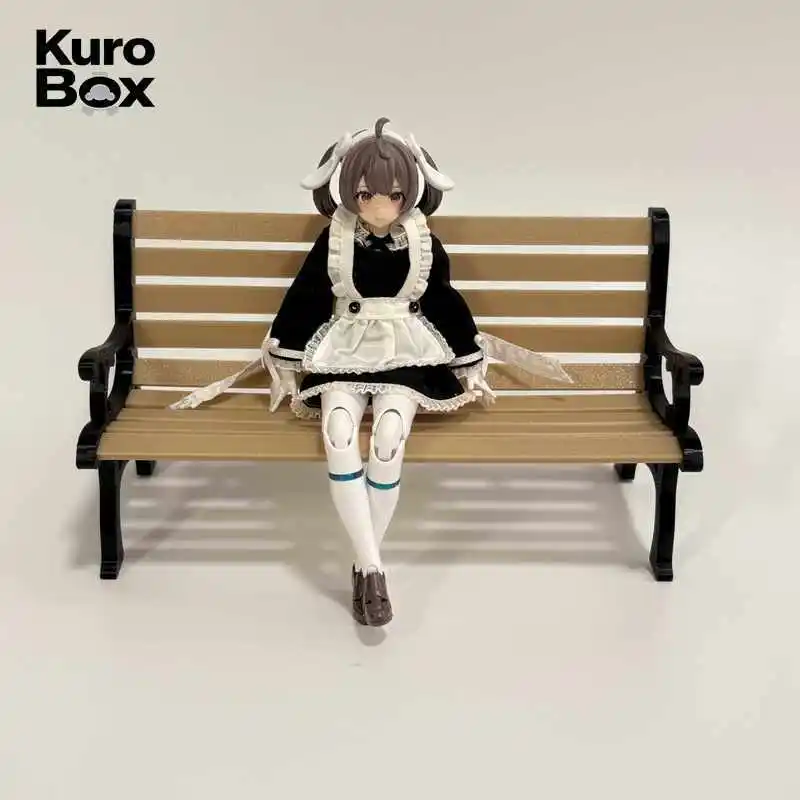 1:12 Food Play Doll Scene Accessories Park Bench Miniature Model Figma Compatible Mecha Girl Display Diorama Collectible Toy