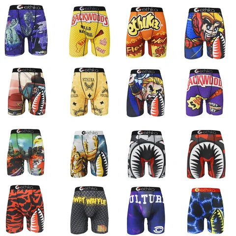 Men's Boxer Briefs Polyester Elastic Breathable Anti-Bacterial Underwear S-XXXL 1pc U-Convex Design Mid Waist Comfort for Men