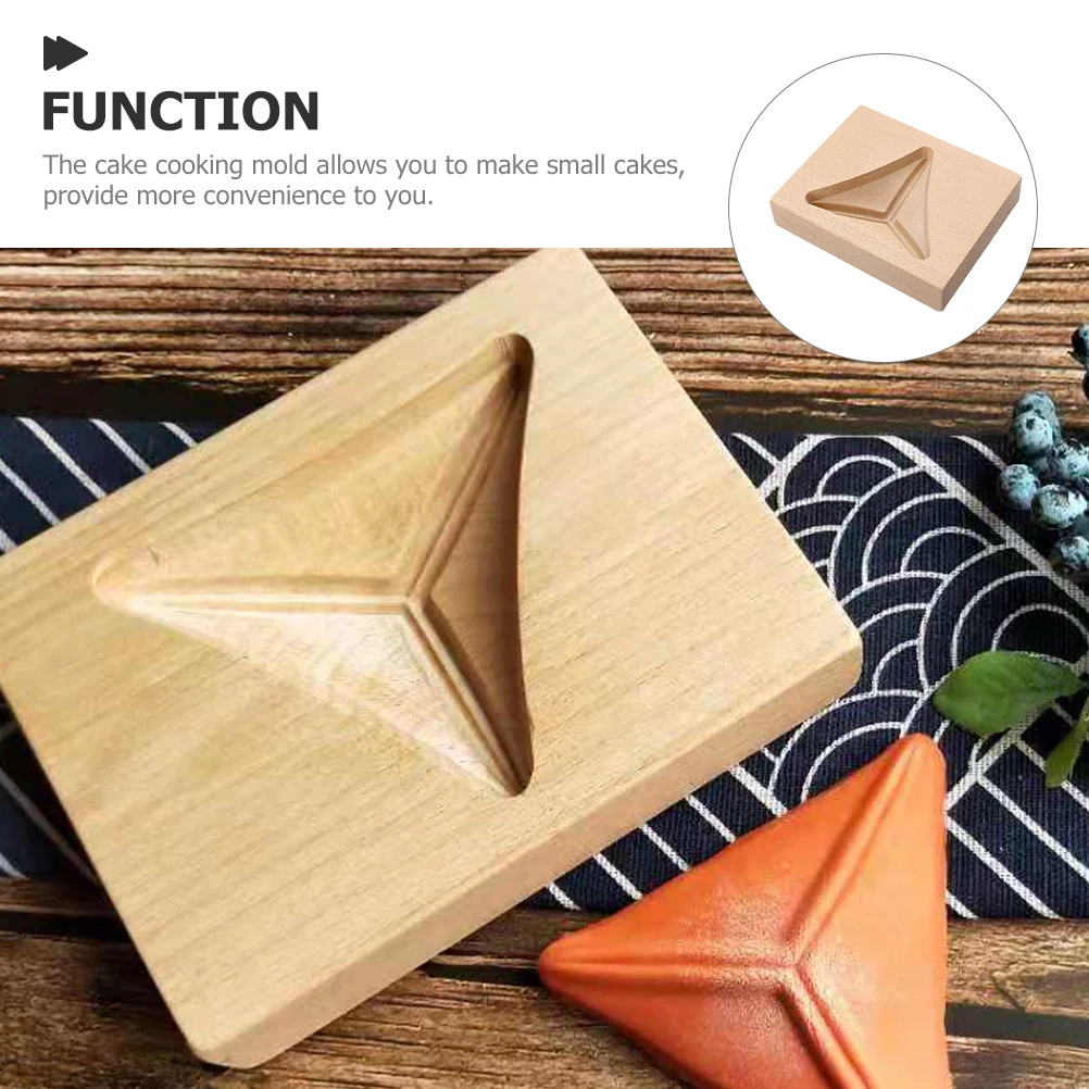 

Wooden Baking Mold Triangle Cake Molds Kitchen Pastry Tools Chocolate Press 3D DIY Crafts Lightweight Safe Use Mom Gift