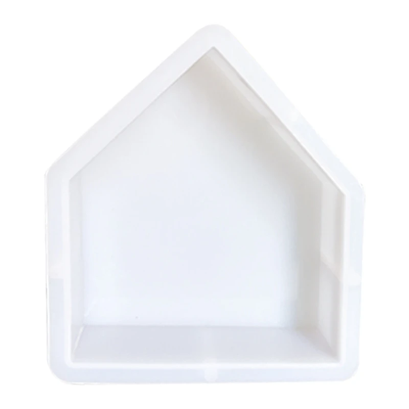 Molde silicone resina epóxi espelhada, lindo ornamento cristal forma casa