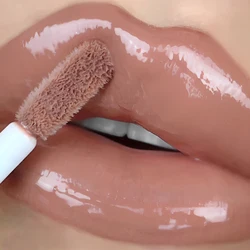 Brillo de labios desnudo con espejo resistente al agua, hidratante de larga duración, rendimiento de Color, taza no pegajosa, lápiz labial líquido, cosméticos de maquillaje