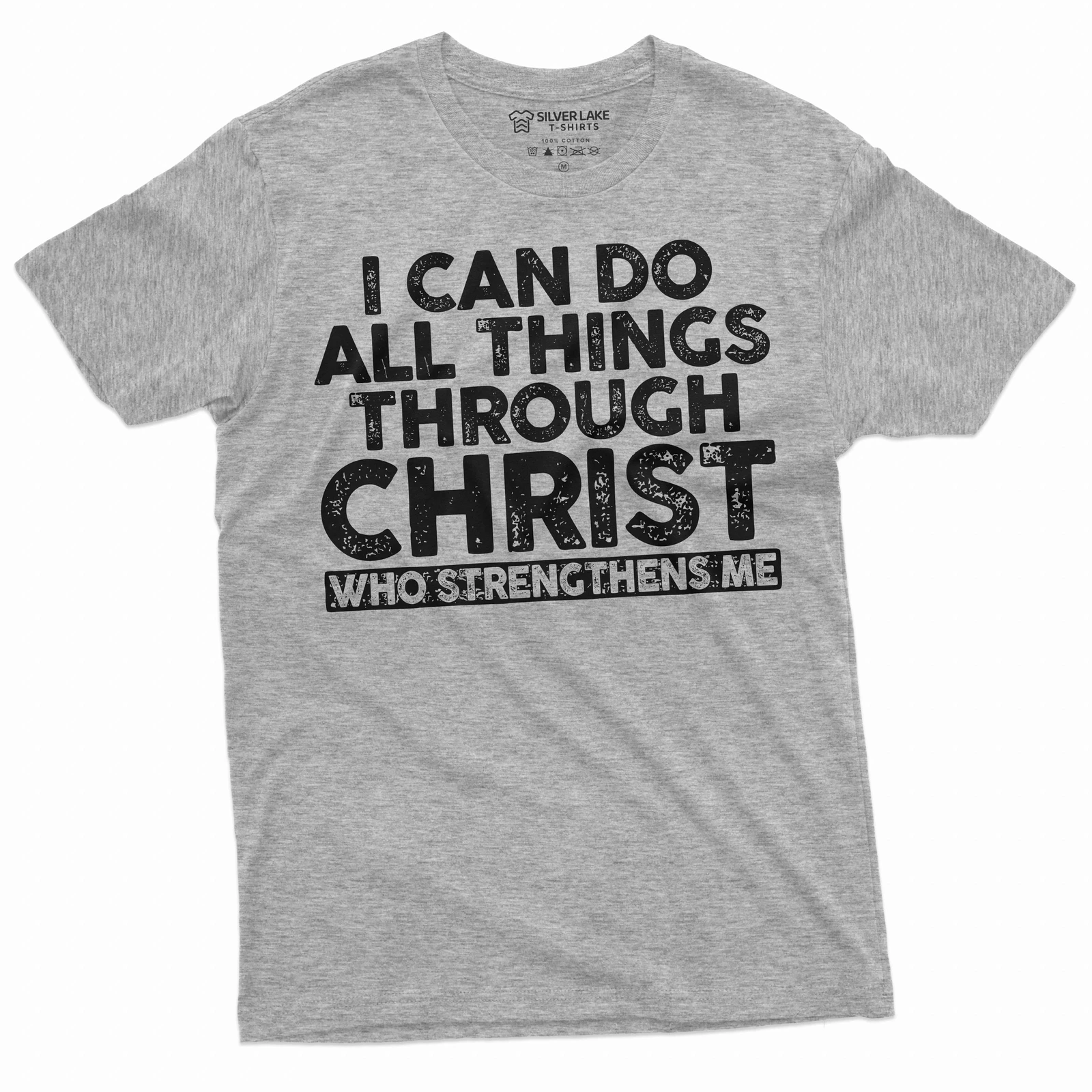 Chemises chrétiennes Je peux faire toutes choses à travers le Christ qui me renforce chemise