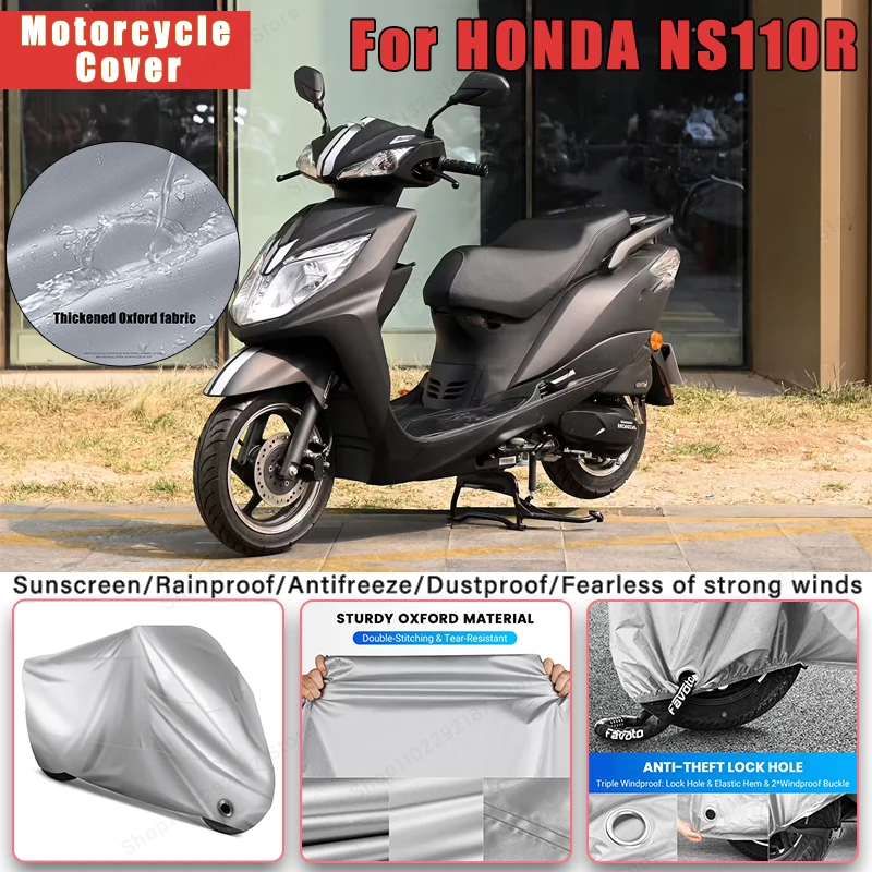 

For HONDA NS110R No Ear Motorcycle Cover - Outdoor Full Body Protection, Waterproof Dustproof Sunscreen Moto Accessories