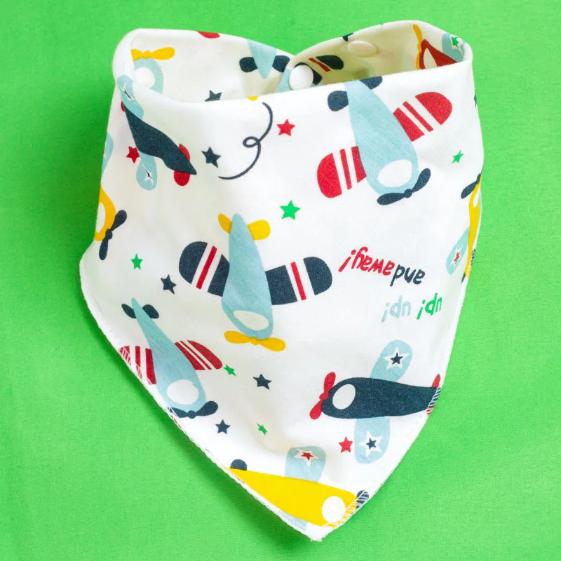 2022 New 0-3Y Cotton Snap Children\'s Bib Triangle Scarf Baby Stuff Newborn Accessories Soft Cartoon Infant Boy Girls Saliva Bibs