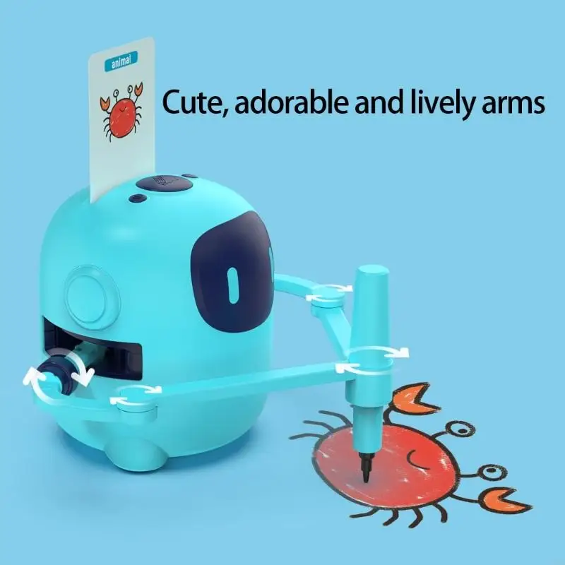 Creative Art Drawing Robot Toy For Kids Interactive Learning Tool Color Recognition Development L8RB