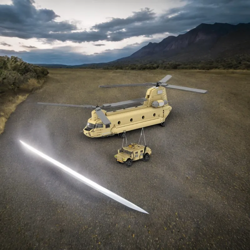 1549 pièces Boeing CH-47F Chinook 1:33 Minifig échelle hélicoptère de Transport personnalisé MOC création blocs de construction jouets cadeau