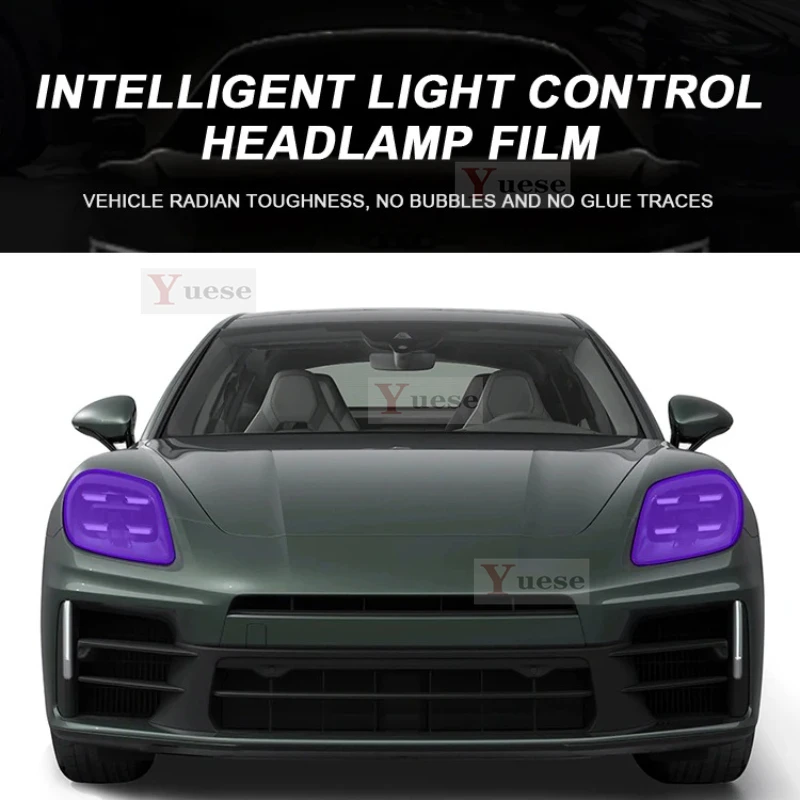 

Для Porsche Panamera Base 2024-UP 2 шт. защитная пленка для фар автомобиля прозрачная дымчатая черная наклейка из ТПУ