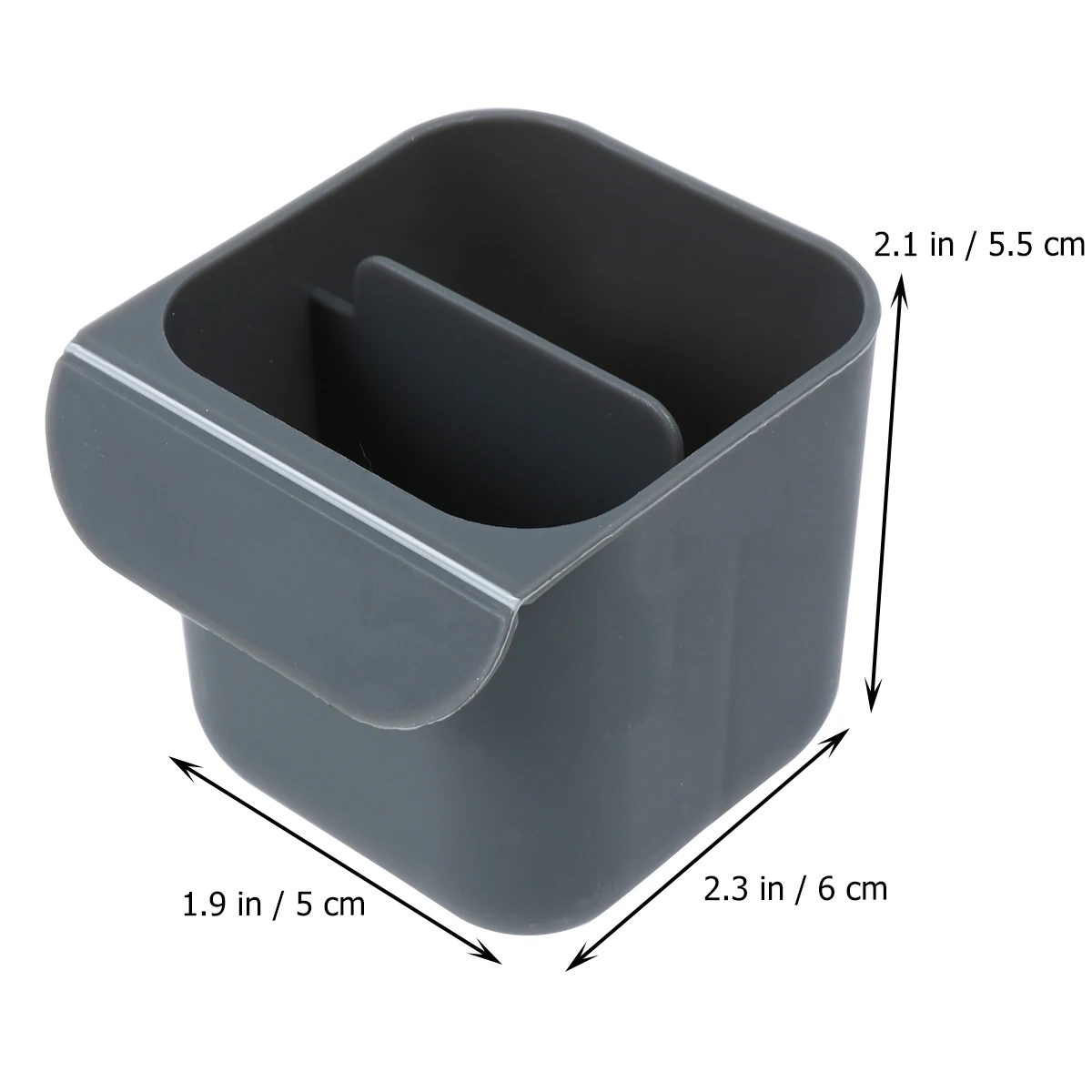 

2pcs Desktop Pen Holder Organizer Plastic Simple Office Storage Container For Stationery Home Study Bedroom Gift Grey