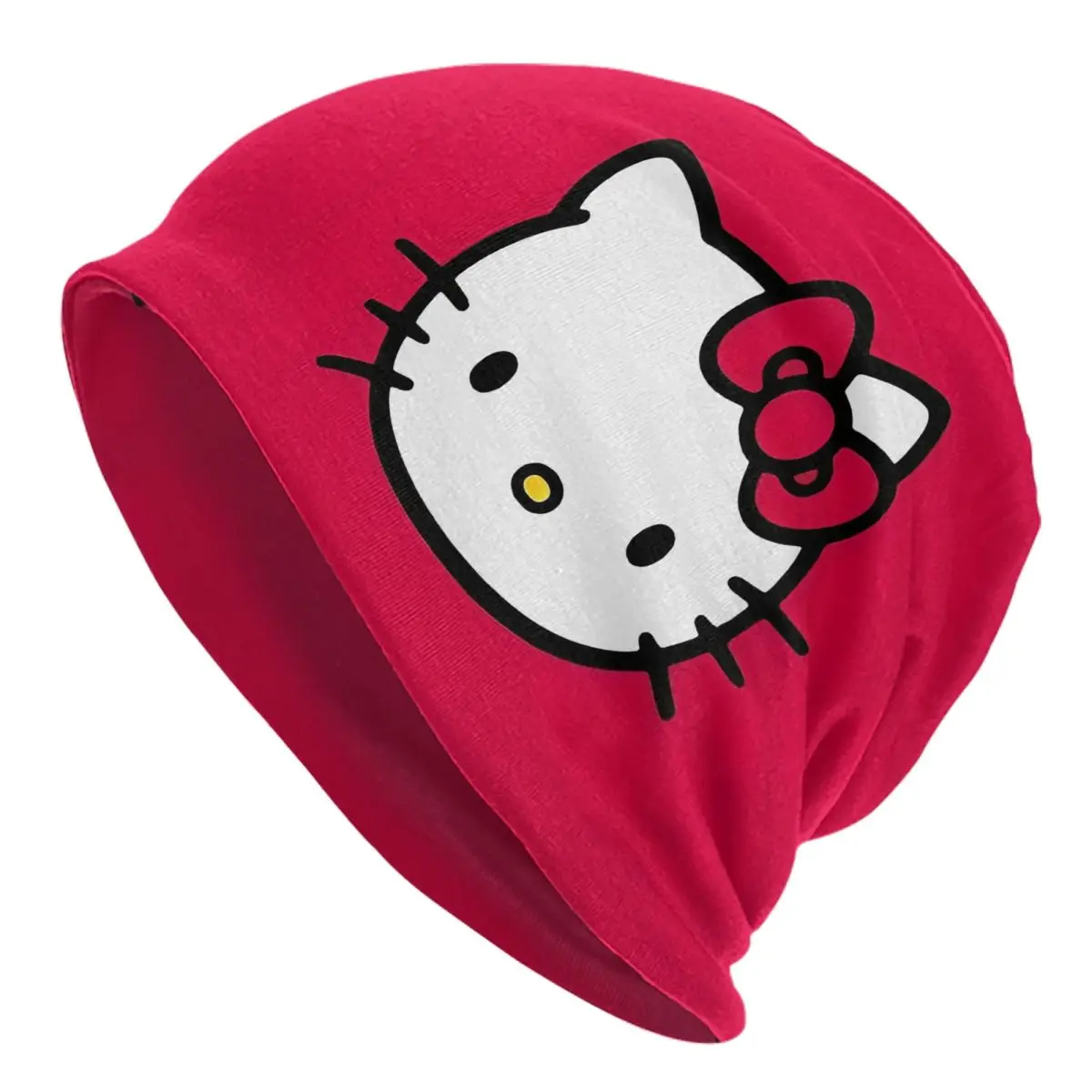 

Hello Kitty Face Cute Bonnet Hats Autumn Winter Outdoor Skullies Beanies Hats Unisex Warm Multifunction Cap