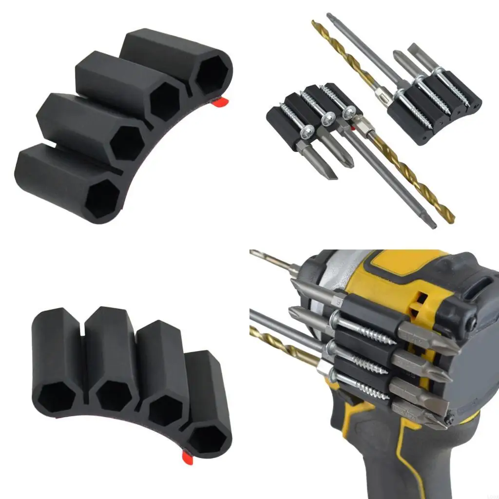 

Drill Bit Storage Holder Rack Adhesive Backing 1/4Inch Hexadecimal Shank Tool