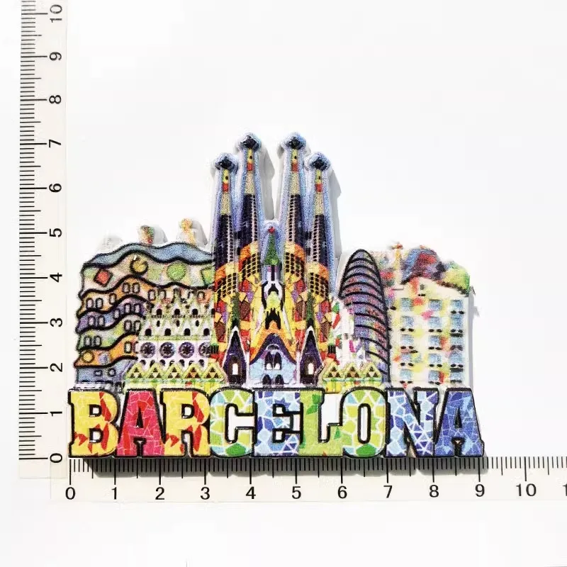 Barcelona, Spain Travel souvenirs Refrigerator stickers Magnets Gifts Handicrafts home decor