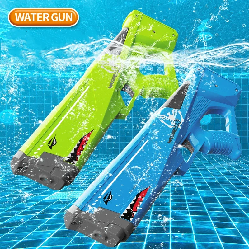 電動吸水式水鉄砲おもちゃ-74v高圧長距離水鉄砲スプレーブラスター屋外プールおもちゃ子供男の子向け