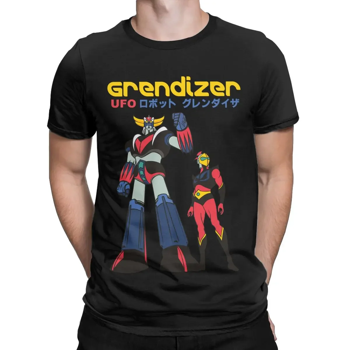 Grendizer Ufo Robot goldorak alien space vintage manga animates Awesome 100% Cotton Tee Shirt Short Sleeve Tops 4XL 5XL 6XL