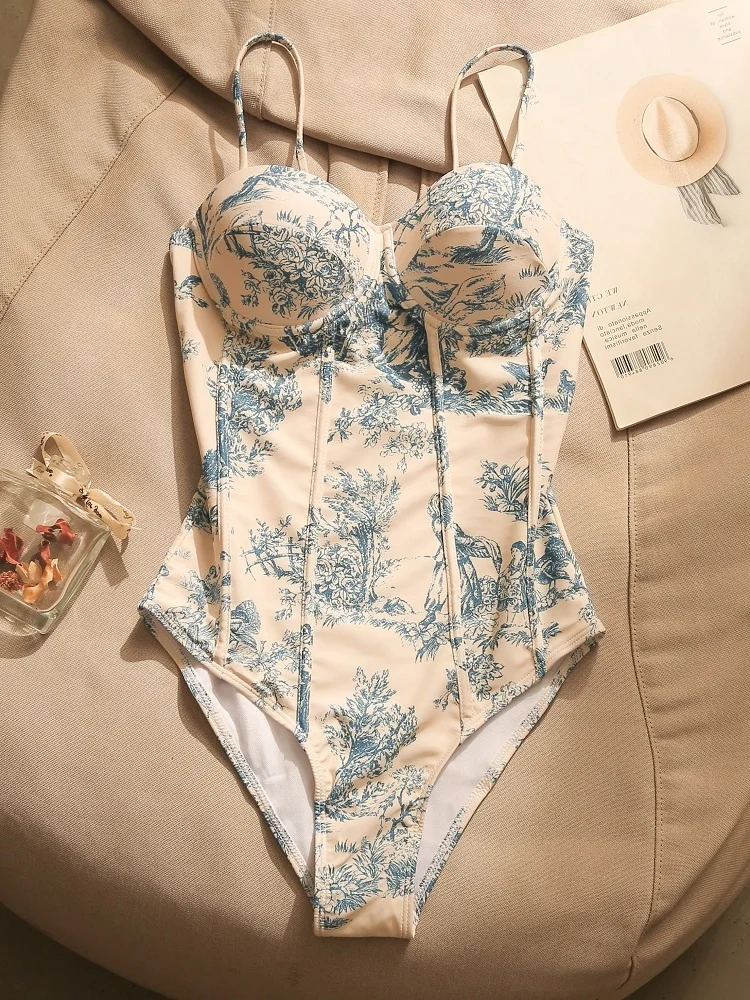 

Сексуальный купальник-бикини, цельный топ-майка на бретелях, одежда для активного отдыха, летний пляжный комплект, шорты с высокой талией из полиэфирного волокна