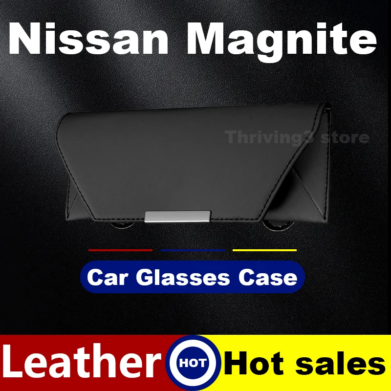 

Leather Car Glasses Case For Nissan Magnite Murano 2025 New Style Premium Auto Glasses Frame Nissan Magnite Accessories
