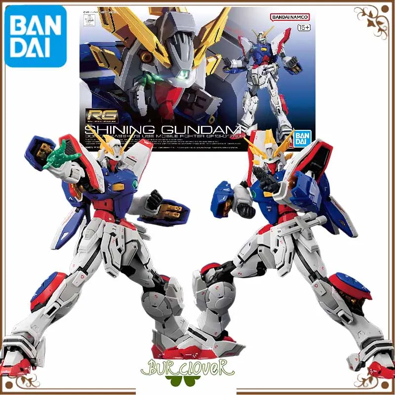 

Bandai Original GUNDAM RG Series SHINING GUNDAM Anime Action Figure Assembly Model Toys Collectible Model Ornaments