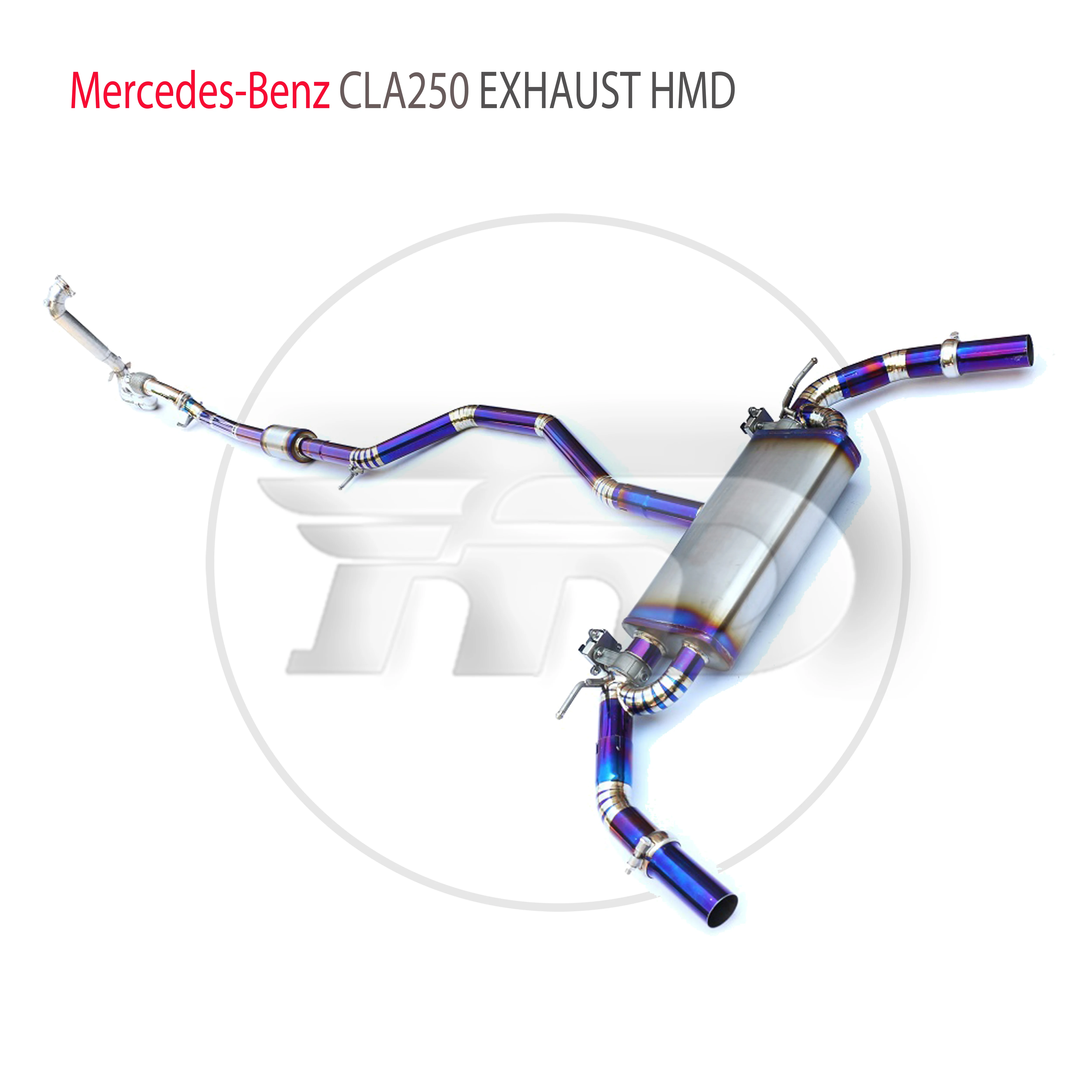 HMD Car Accessories Titanium Alloy Catback Exhaust Pipe For Mercedes Benz CLA250 Custom Valve Stainless Steel Muffler