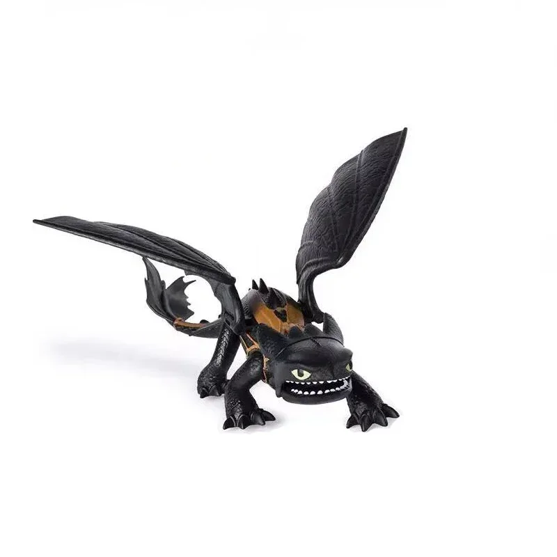 Disney How To Train Your Dragon 3 Toothless Light Fury Night Fury PVC Can Move Collectible Action Figure Toys for Children Gifts