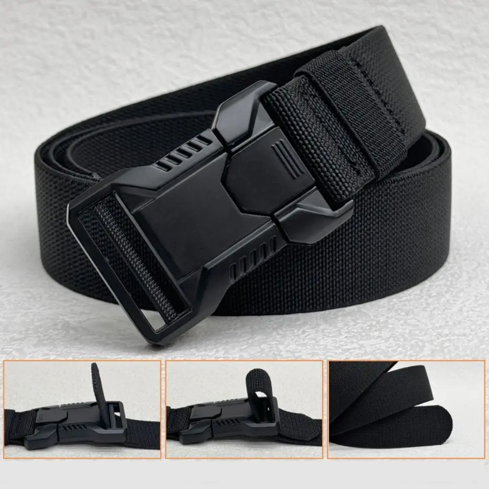 دائم سبيكة مشبك الرجال حزام نايلون مرونة كل مباراة سير من القنب بسيط قابل للتعديل الجينز حزام الخصر الملحقات #4