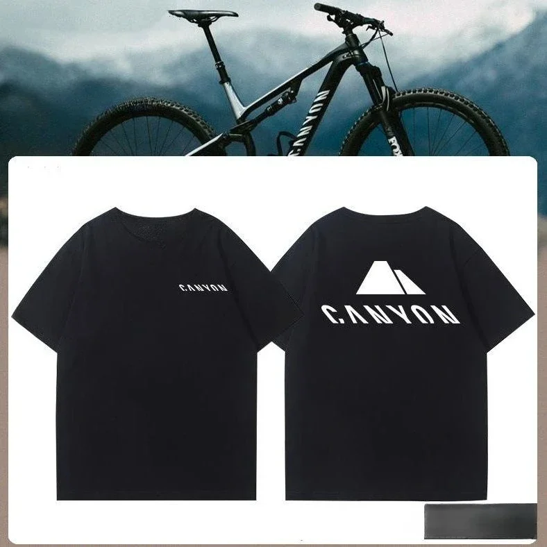 

Canyon Factory Team Jackets Road Bikes Cycling Clothes Sports Short Sleeved Men's and Women's T-shirts Half Sleeved Trendy