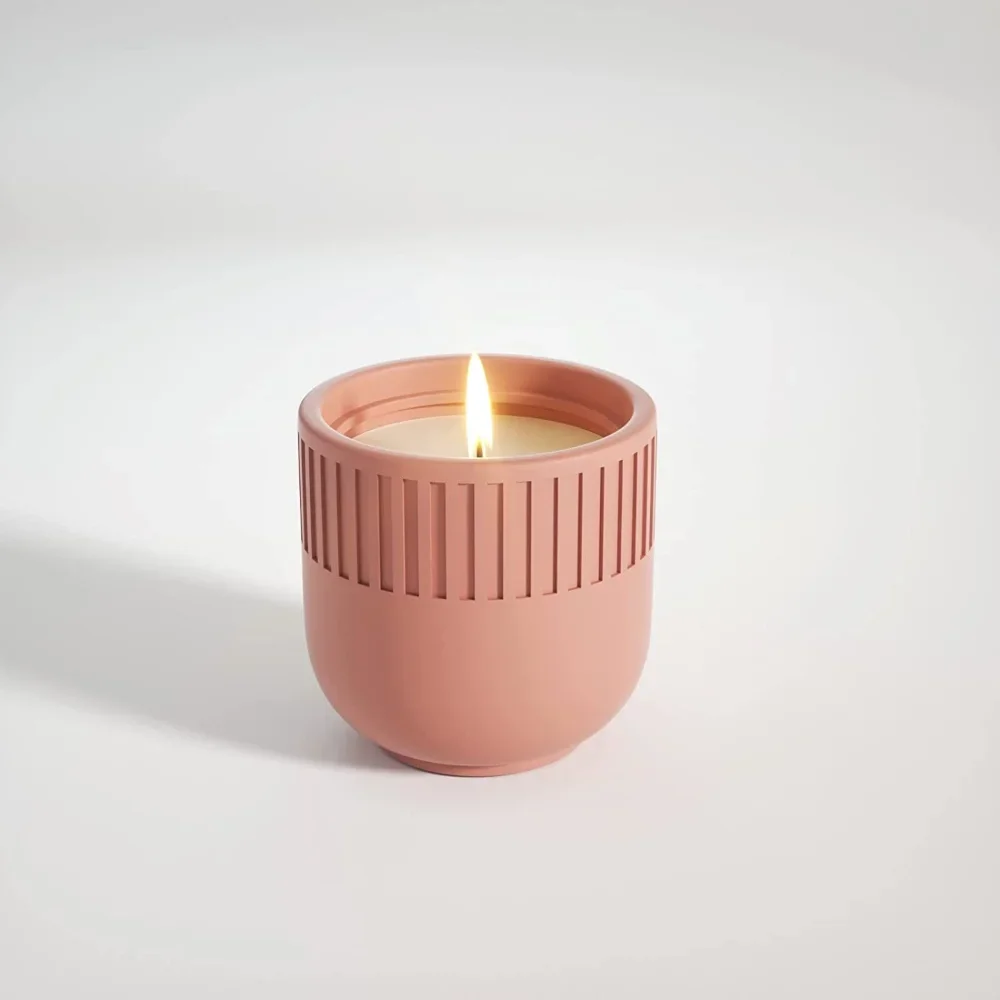 Cement Candle Jar Silicone Mold with Lids Cylindrical Concrete Candle Container Mould DIY Candle Vessel Home Decor Tool