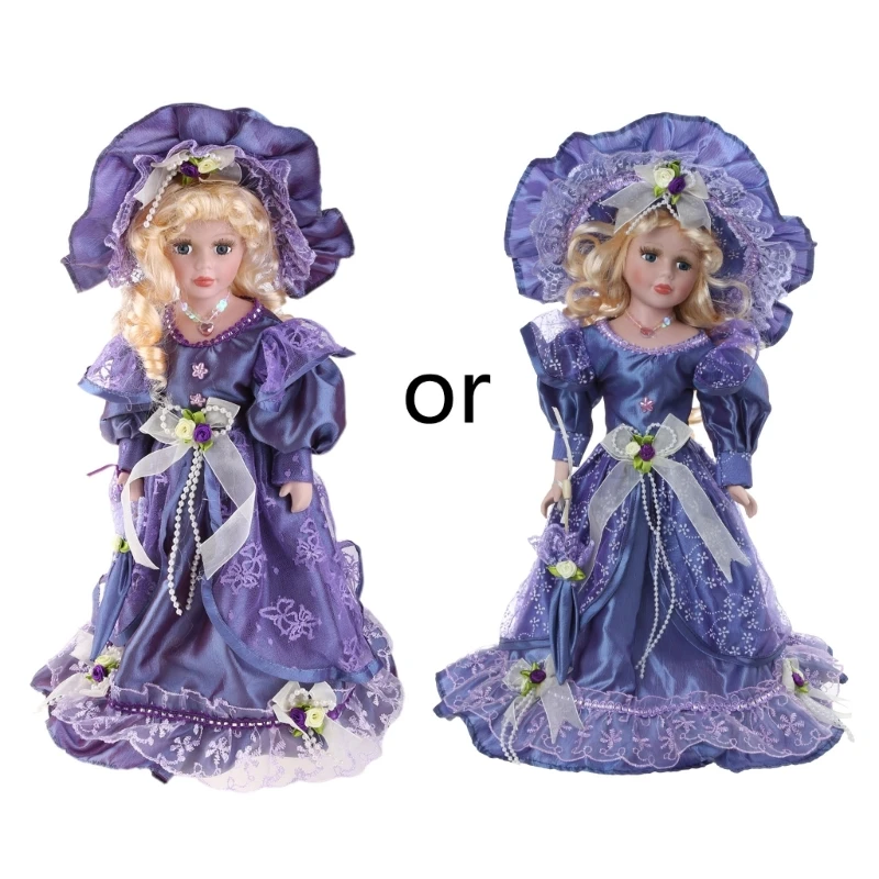 

Викторианский фарфор для девочек, аксессуары для фигурок героев, элегантный викторианский фарфор для куклы с подставкой, детский