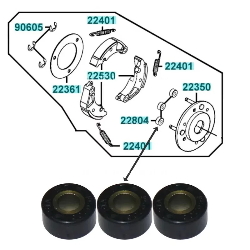Clutch Weight Rubber Damper for KYMCO GP Nice Racing Xciting CT250 CT300 CT350 CT400 Scooter Parts