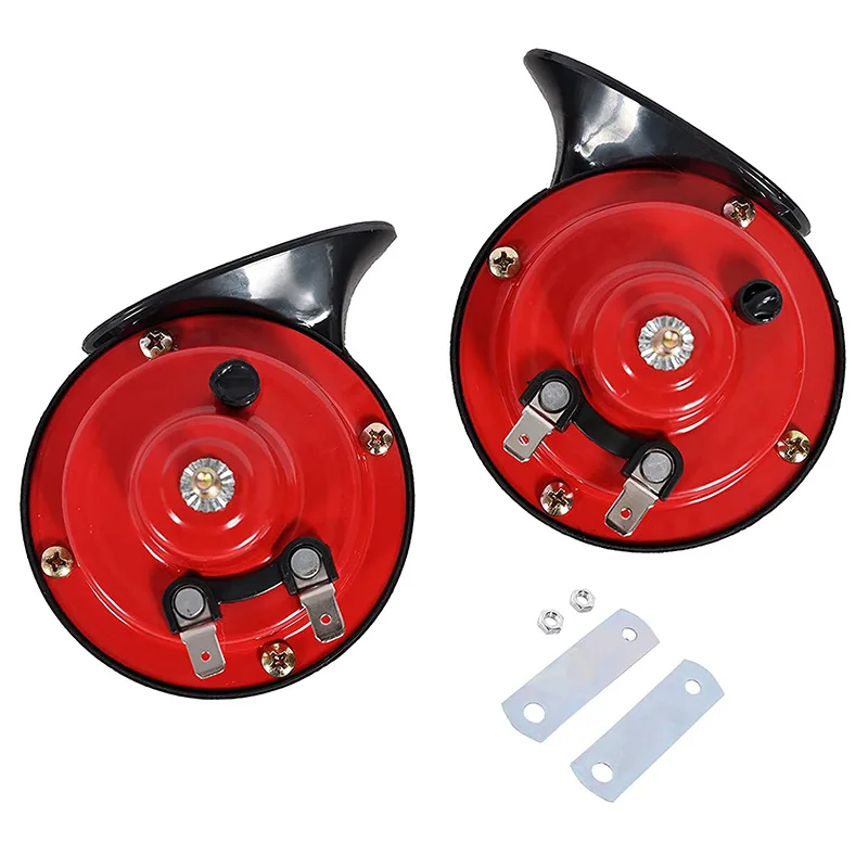 2PCS Universal 300DB Loud Car Air Horn 12V Trumpet motorcycle Horn for Trucks Vehicle Horn Dual-tone Electric Snail Air Horn