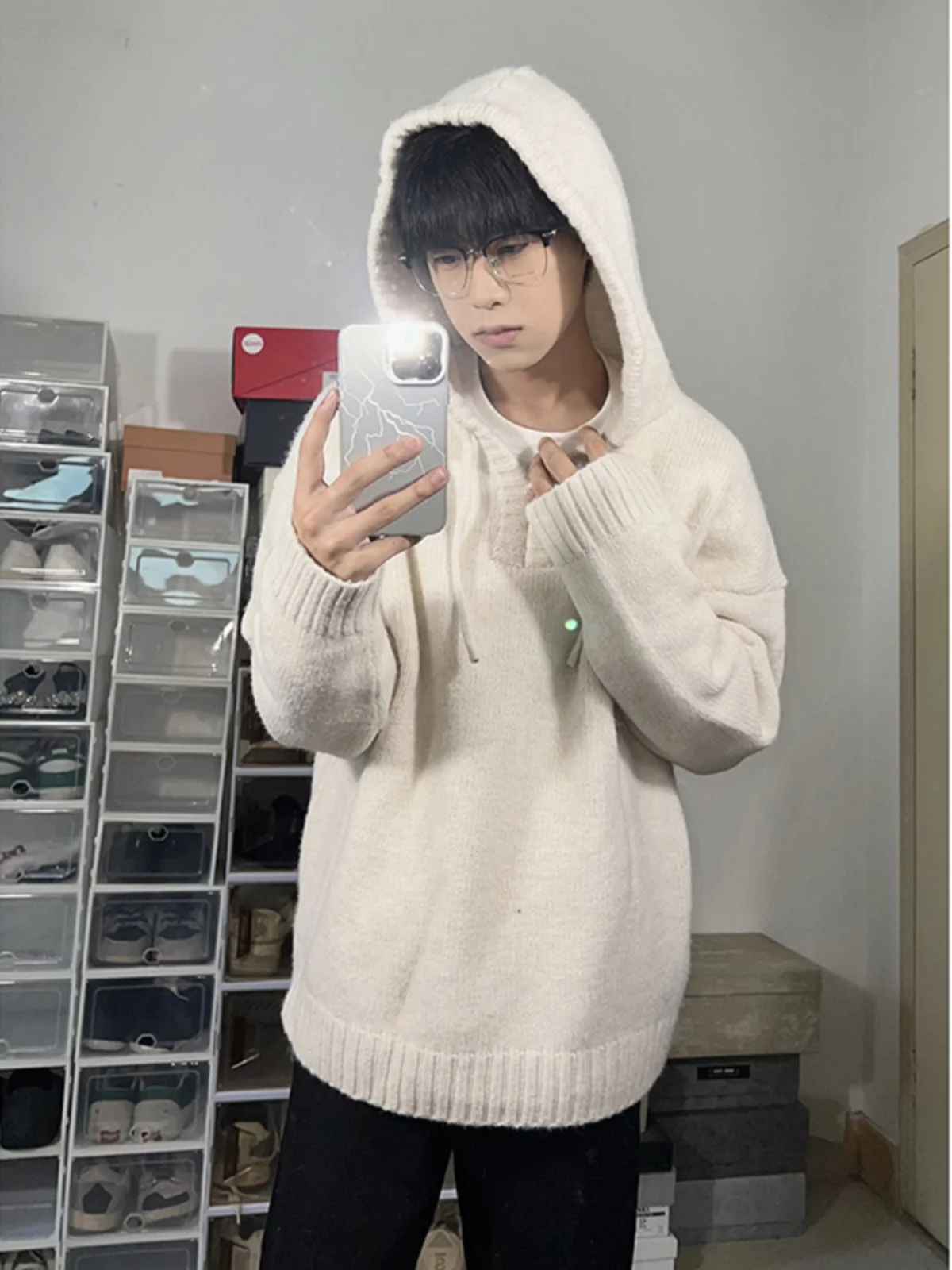 

Мужская вязаная толстовка Cleanfit Peach: Зимняя, модная, в американском стиле, базовый слой, премиум-качество, для подростков, верхняя одежда из полиэфирного волокна