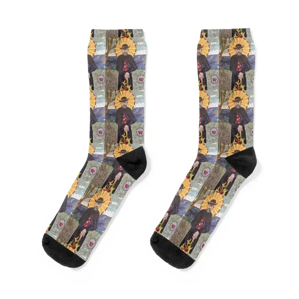 Priest Saint Damien of Molokai Socks new year cute basketball Crossfit Luxury Woman Socks Men's