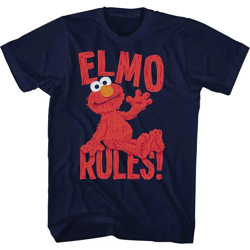 2026 new 1969 Sesame Street Classic American Animated Cartoon Retro Men's and Women's Loose-Fitting Trendy Pure Cotton Tees