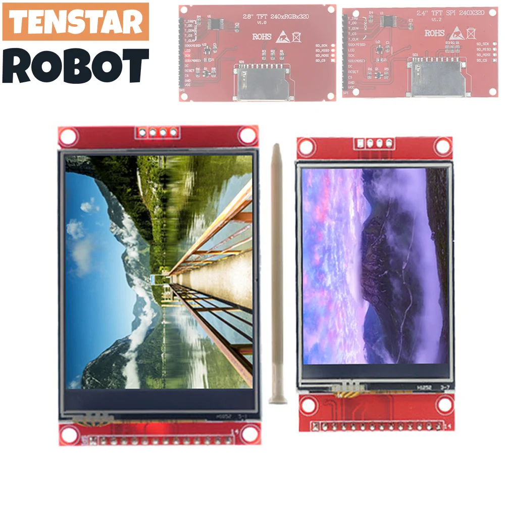 2.4 2.8 Inch SPI TFT LCD Touch Panel ILI9341 Chicp Serial Port Module With PBC  240x320 SPI Serial Display With Touch Pen