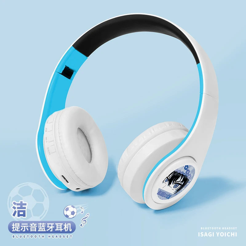 Anime Peripheral Chigiri Hyoma Isagi Yoichi Fashion Student Portable Fold Headset Wireless Bluetooth Earphone Cosplay Gifts