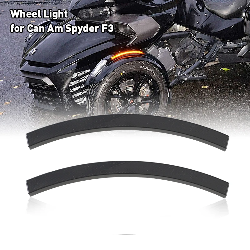 

Smoked Black Front Fender LED Light Wheel Light for Can Am Spyder F3 RS ST RT 2013-2018