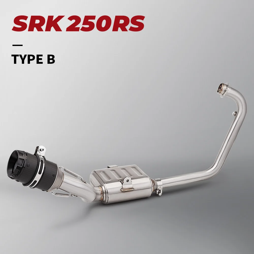 Motorcycle Full System Middle Link Connecting Pipe for SRK250 RS QJ250 - Performance Racing Exhaust Link Pipe