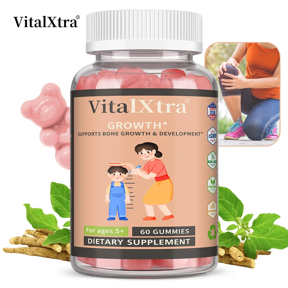 

Мармеладные маркеры для роста — с Эшвавандами и кальциями, поддерживают рост и развитие костей для детей, подростков и молодых взрослых